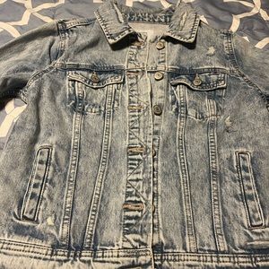 Old navy stonewashed crop Jean jacket